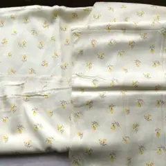 バジャマ等の布地 難あり クリーム色 2点