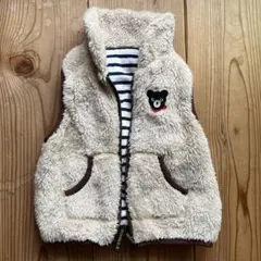 DOUBLEB　クマ刺繍付きフリースベスト