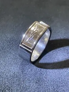 YSL イヴ・サンローラン 金ロゴ 希少 スプーンリング 約14-15号指輪