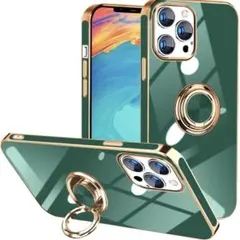 iPhone 14 Pro Max 用ケース リング付き　グリーン