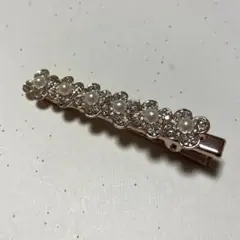 エレガントなパールクリスタルヘアピン