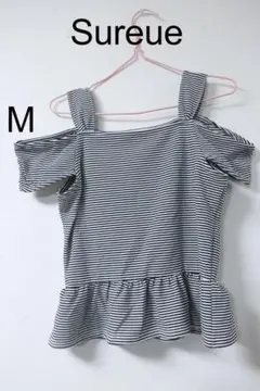 プロフ必Sureueボーダー半袖カットソー M/かわいい良品重宝