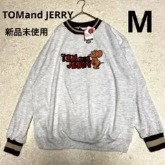 新品未使用　タグ付き　トムとジェリー 刺繍トレーナー グレー