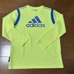 adidas 蛍光イエロー 長袖カットソー　160
