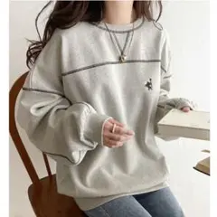 classicalelf Java 裏起毛配色 ステッチ ロゴ スウェット