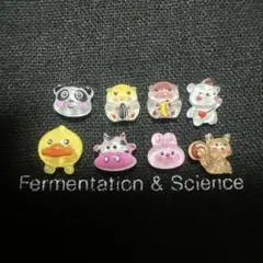 163.ネイルパーツ デコパーツ 8個セット 動物 アニマル ミニサイズ