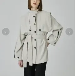 UNITED TOKYO スクエアパターンショートコート