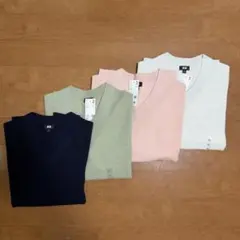 UNIQLO ワッフルVネックセーター 4点セット
