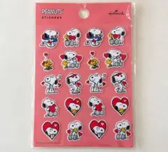 Hallmark スヌーピー ハート柄 ぷっくりシール PEANUTS