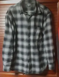 最終値下げ　美品　ユニクロネルシャツ　オンブレチェック　L