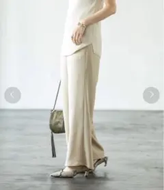 noble ノーブル　ナチュラルヴィンテージジョーゼットパンツ　ベージュ