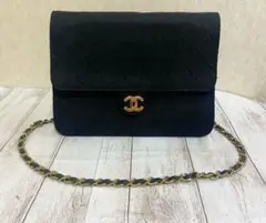 chanel コットンジャージマトラッセチェーンショルダーバッグ