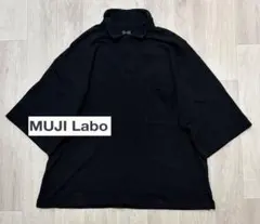 無印良品 mujilabo 洗いざらし鹿の子ドロップショルダーポロシャツS-Mのサムネイル