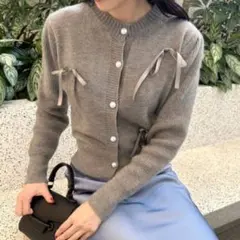 fifth グレー ニットカーディガン