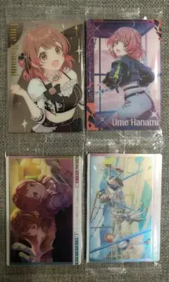 学園アイドルマスター ウエハース3★スーパーレア【花海佑芽】&サポカ等4枚セット