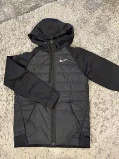 Nike キルティングジャケット フード付き ブラック