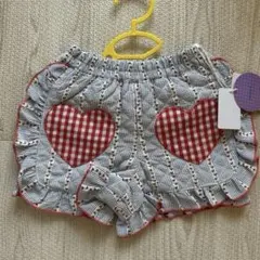 【新品未使用、タグ付き】moimoi キルティング　ショートパンツ　ハート