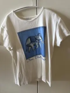Jim Thompson 半袖 Tシャツ ホワイト 象柄 Lサイズのサムネイル