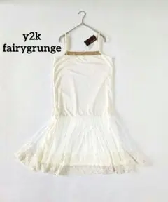 新品 森ガール レイヤード レース ペチコート キャミワンピ フェアリーコア