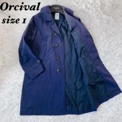 【美品】Orcival オーシバル　ステンカラーコート　ネイビー　送料無料