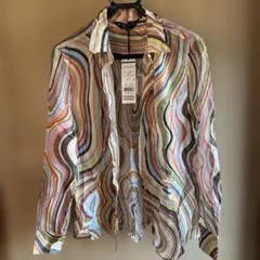 BLACK LABEL マルチカラーストライプシャツ Mのサムネイル
