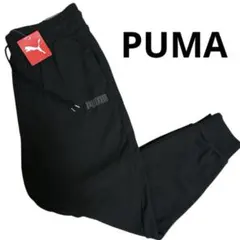 【未使用】タグ付き PUMA ブラック ジョガーパンツ