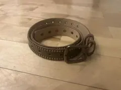 ハ*ナ様 スタッズ付きブラウンレザーベルト　訳あり