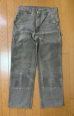 ask価格90s Carhartt カーハート　ダブルニー焦茶色　星タグ　USA