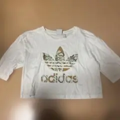 adidas クロップド Tシャツ