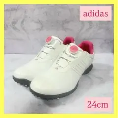 ❣️美品❣️adidas アディダス ゴルフシューズ ボア BOA ピンク 24cm