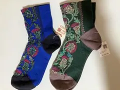 新品　Tabioフラワー刺繍ソックス2足セットのサムネイル