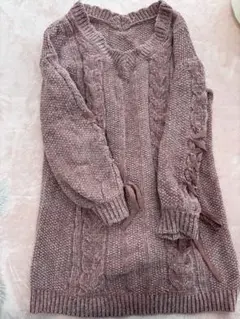 マジェスティックレゴン　ニットワンピース　ピンク　Mサイズ