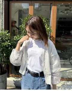 新品 fosie 大人気 袖チュールカーディガン