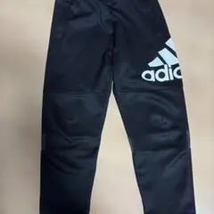 adidas ジャージ 130 黒 パンツ ロゴあり キッズ 傷あり格安