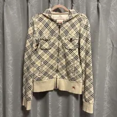 BURBERRY BLUE LABEL ジップアップパーカーノバチェック 38