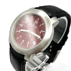 新品電池交換稼働 VICTORINOX 腕時計 レッド文字盤 サファイアガラス 