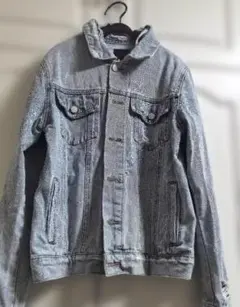 ライトブルー ダメージデニムジャケット