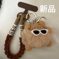 新品　ファーキャラクターキーホルダー　じゃらじゃら　スマホ　ストラップ　韓国