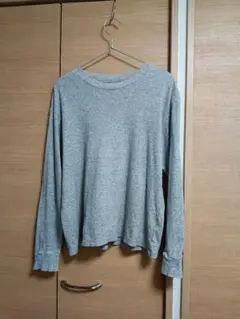 UNIQLO ソフトタッチクルーネックTシャツ 長袖 グレー サイズM ユニクロ