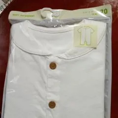 70サイズ ホワイト ショートオール（半袖）