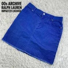 00s Ralph Lauren Denim Mini Skirt Blue 9のサムネイル