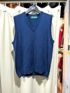 ネイビー Vネック ニットベスト