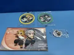 鬼滅の刃　コースター2枚　キーホルダー1個　ミニクリアファイルセット