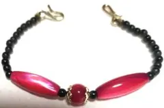 ピンクの天然石 可愛い羽織紐