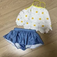 花柄セパレート水着セット 100
