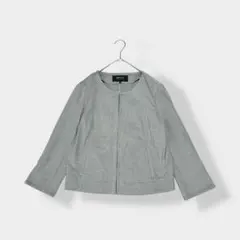 COMME CA ISM コムサイズム ストレッチ テーラードジャケット グレー