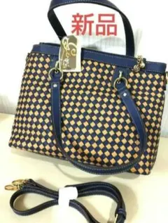 ロベルタ 新品タグ付き チェーンパターン ハンドバッグ ポーチ付き 