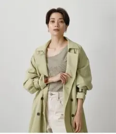 新品未使用‼️ AZUL BY MOUSSY/シングルフラップトレンチコートのサムネイル