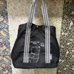 プーさん黒トートバッグ