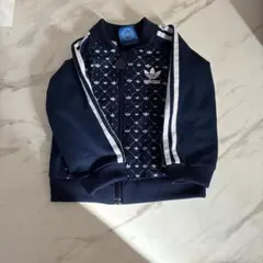 adidas ネイビー ジップアップジャケット 012